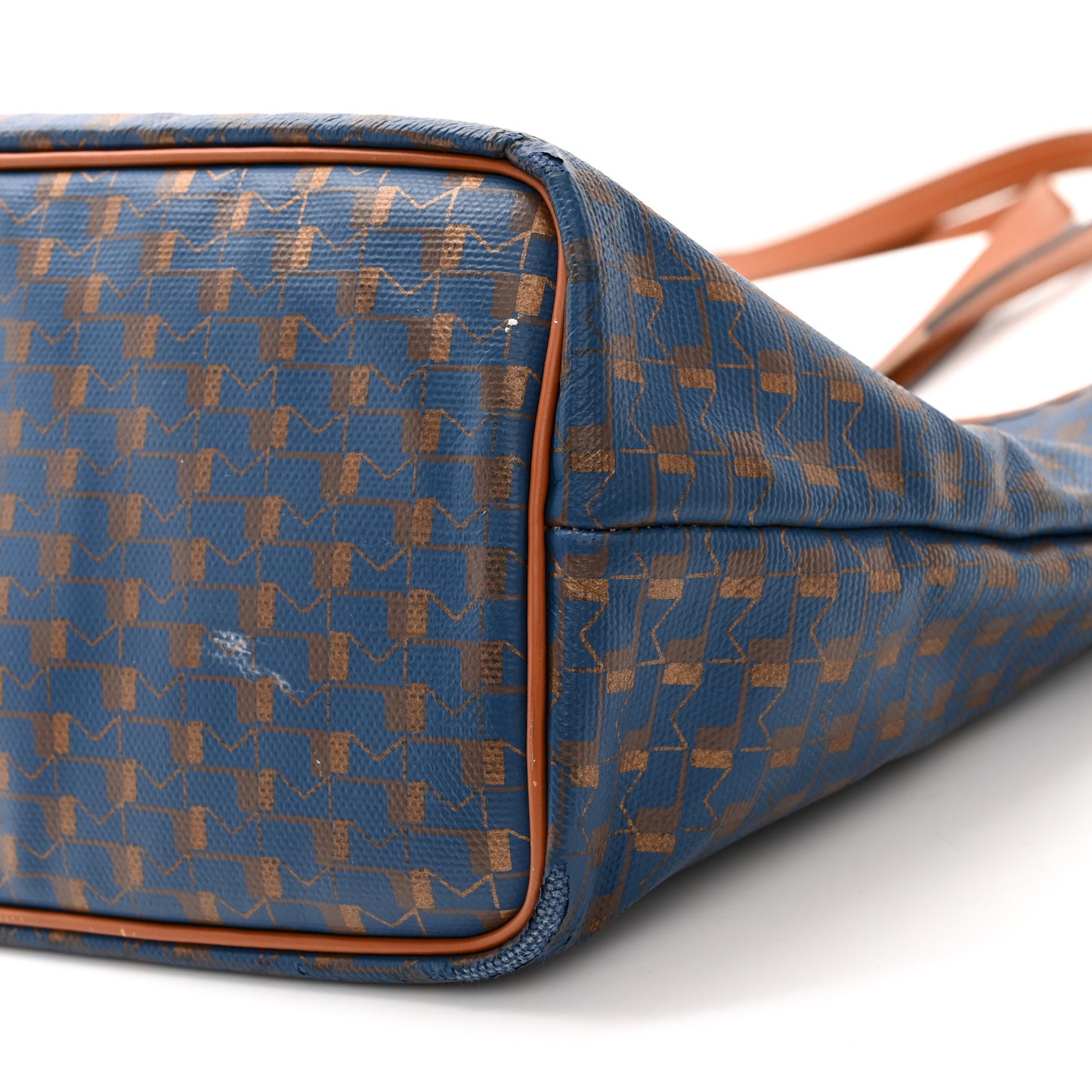 Grained Calfskin Canvas 1920 Oh! Tote Ruban Duo MM Indigo Bronze Cognac