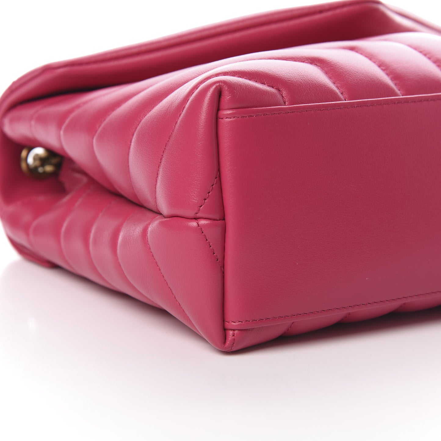 Calfskin Y Quilted Monogram Small Loulou Chain Satchel Fresh Fuchsia