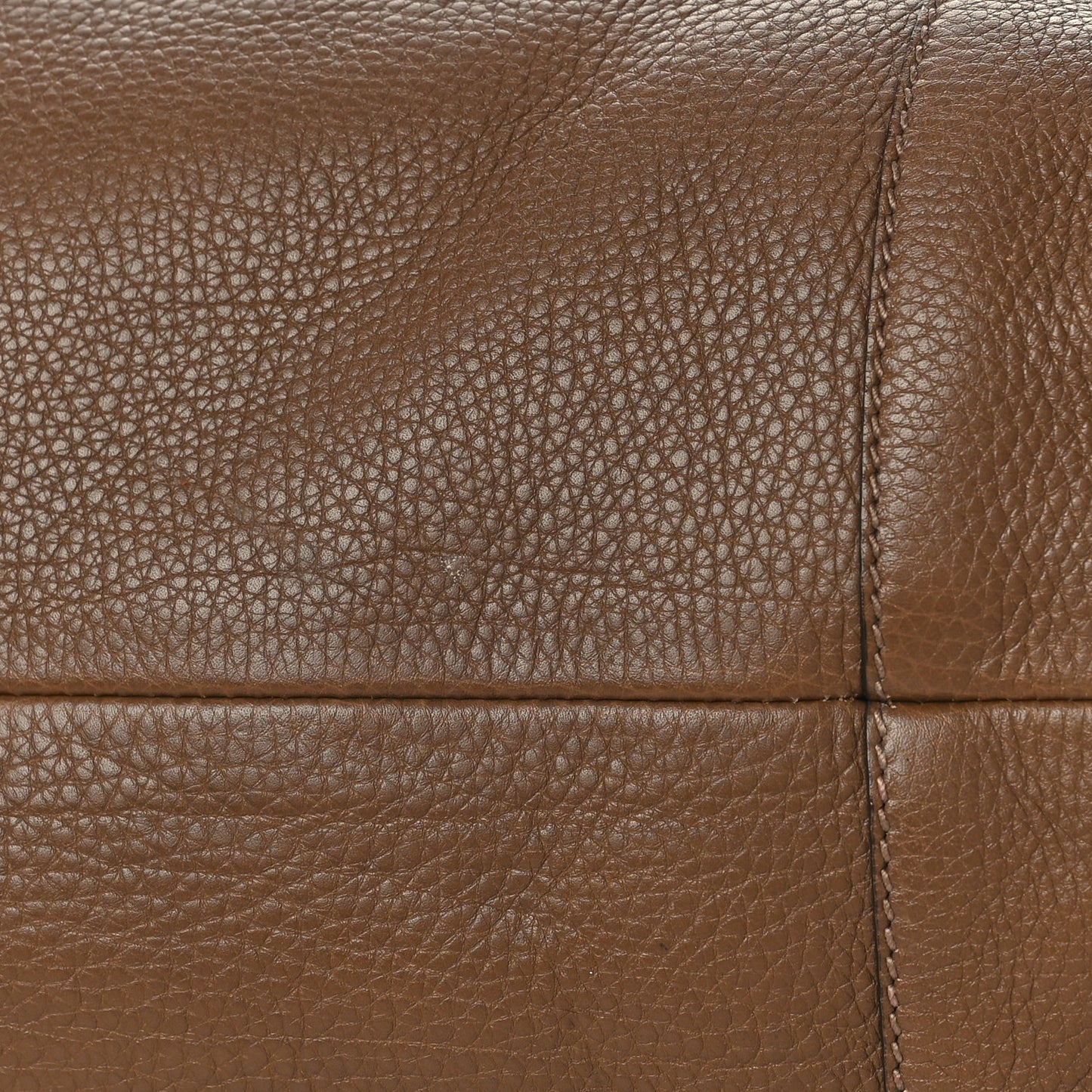 Pebbled Calfskin Medium Twill Tote Brown