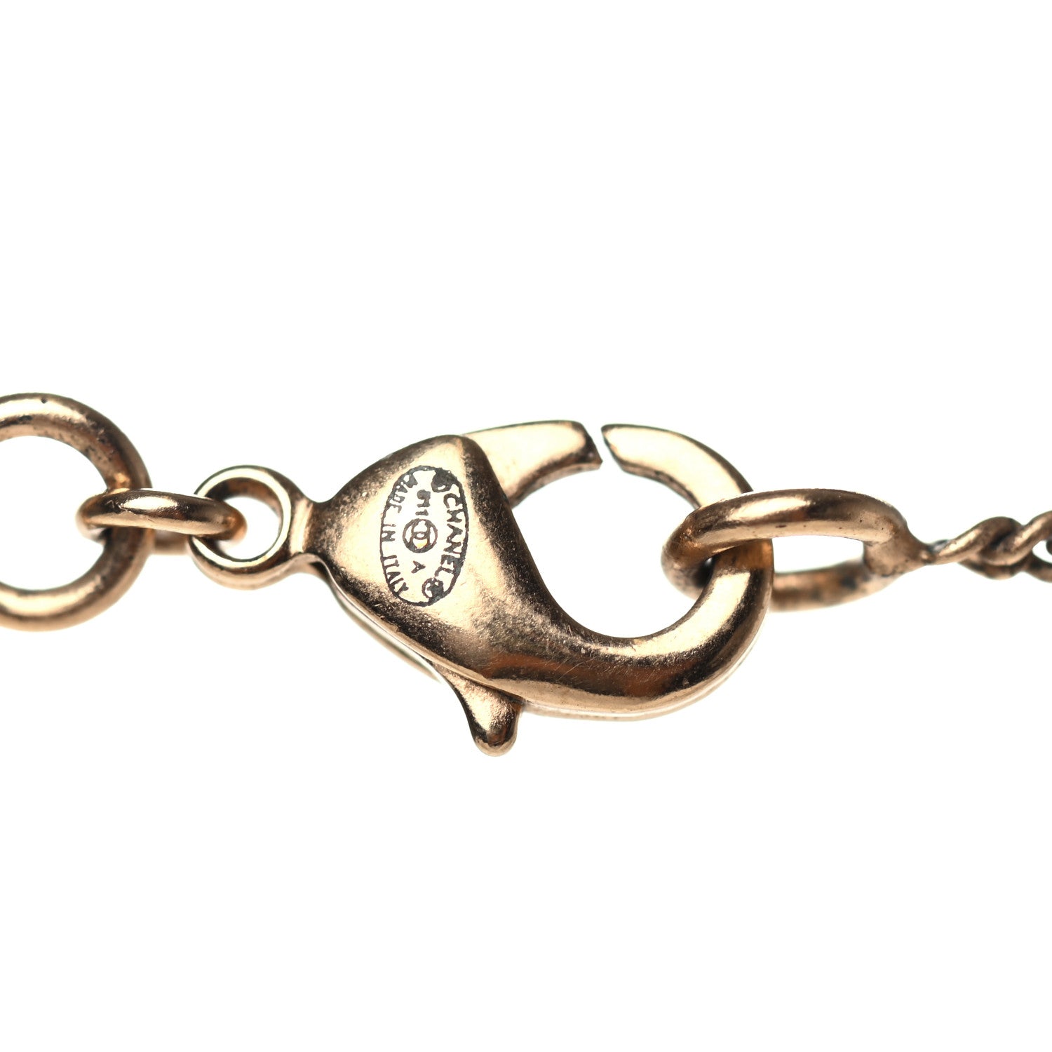 Chanel CC Necklace Matte Gold 4 of 4