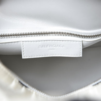 Balenciaga Silk Polka Dot S Bazar Shopper Tote White Black 6 of 18