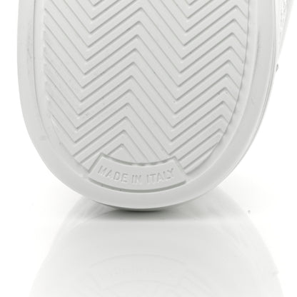 Chanel Grained Calfskin Fabric Womens Logo Sneakers 37.5 White 35 White 6 of 8