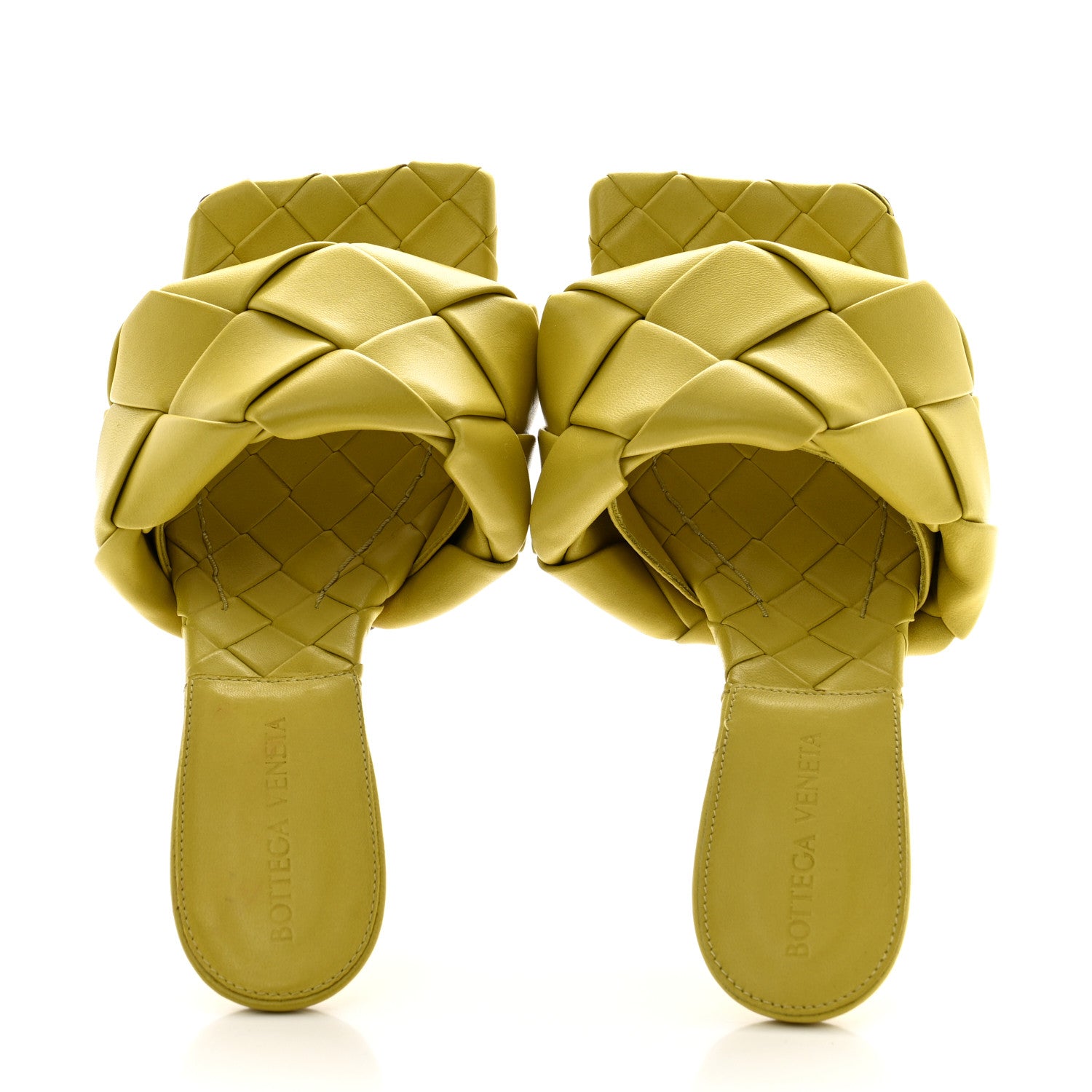 Bottega Veneta Nappa Maxi Intrecciato Lido 90mm Mule Sandals 35 Acid 2 of 11