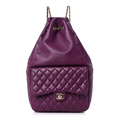 Chanel Lambskin Quilted Large in Seoul Backpack Purple 1 of 9