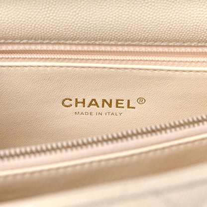Chanel Caviar Lizard Quilted Medium Coco Handle Flap Ivory 5 of 8