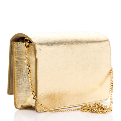 Fendi Vitello Mirror Elite Tube Wallet on Chain Gold 3 of 16