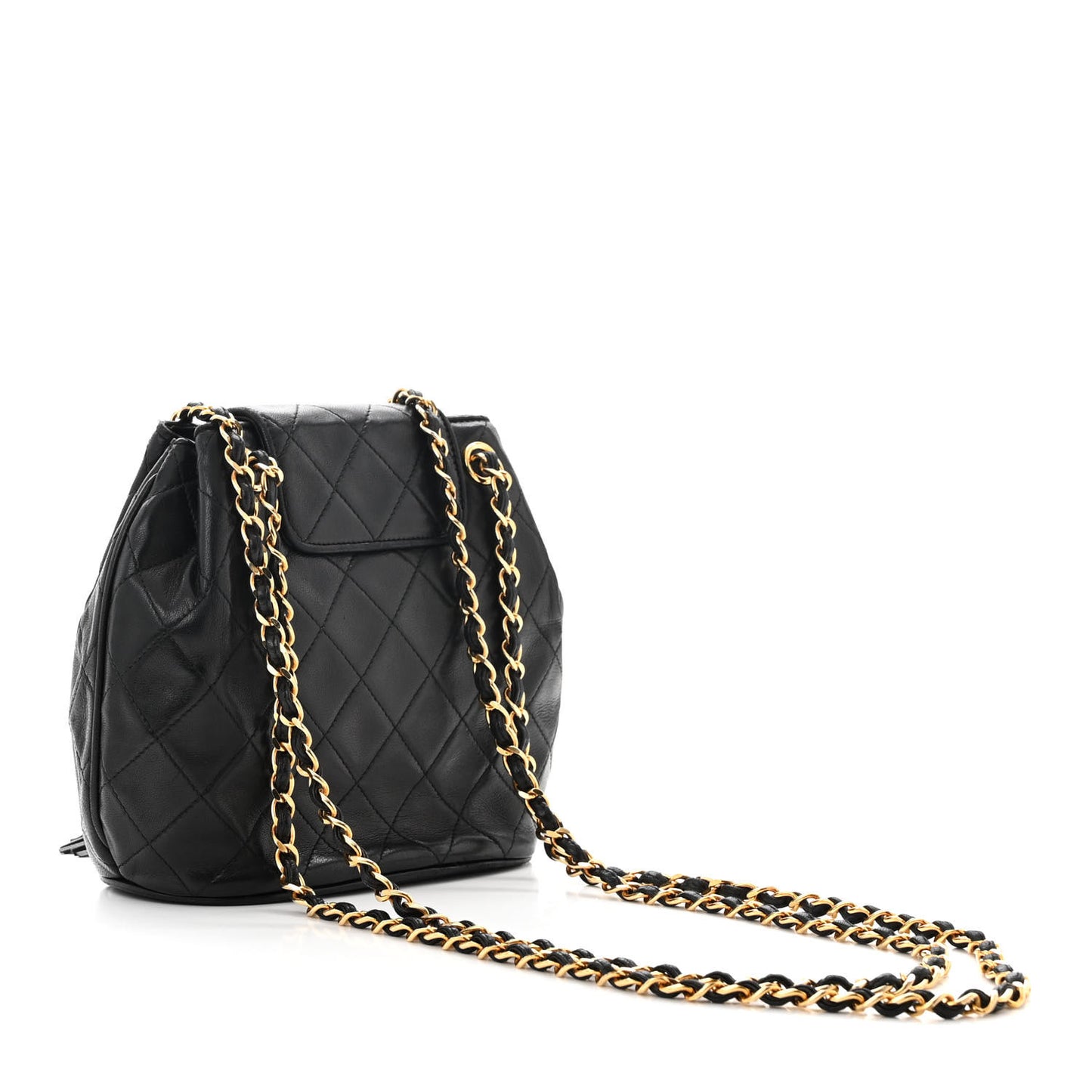 Lambskin CC Tassel Shoulder Bag Black