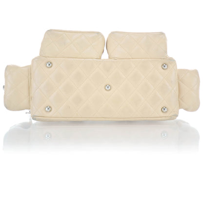 Chanel Calfskin Quilted Small Cambon Multipocket Reporter Beige 5 of 11