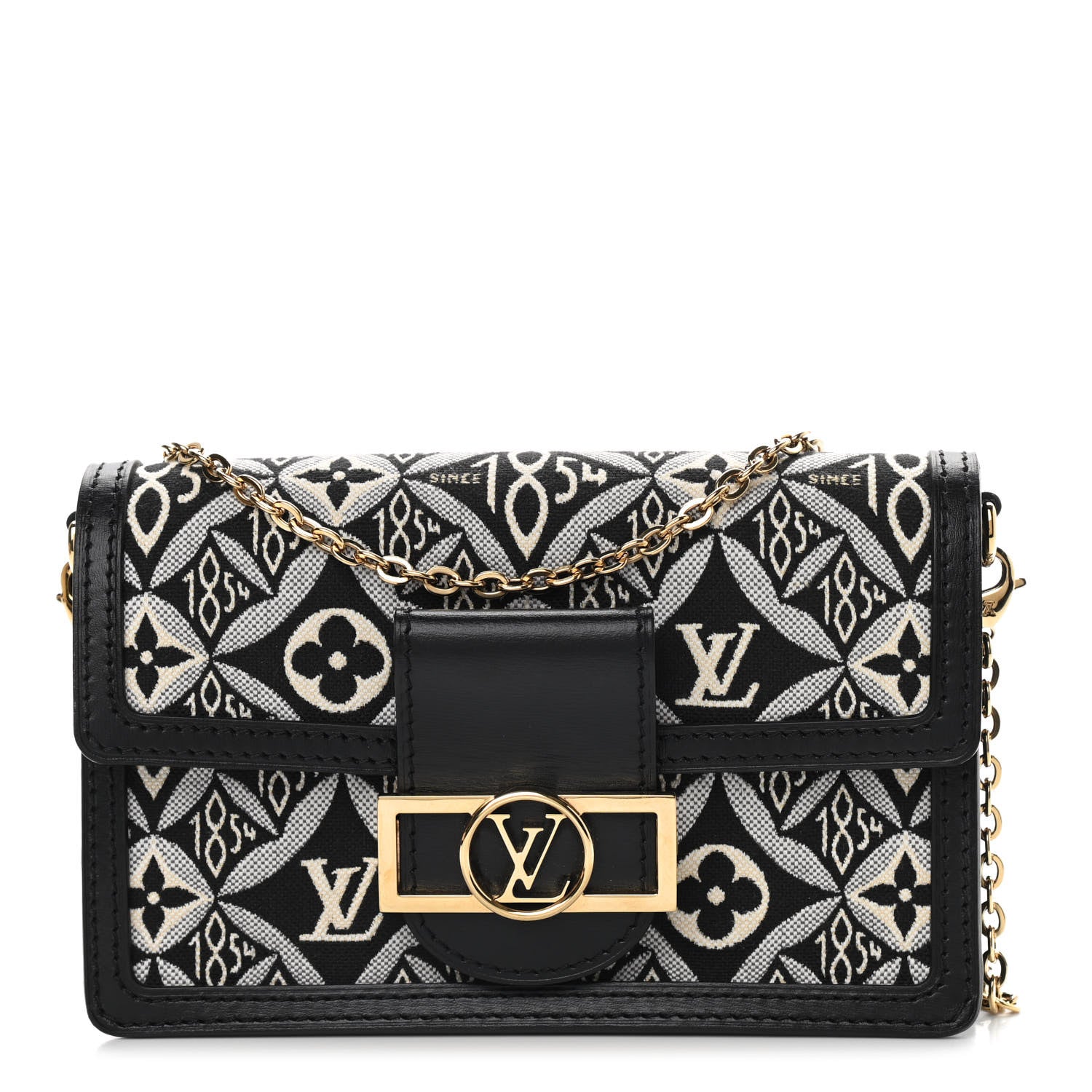 Louis Vuitton Jacquard Since 1854 Dauphine Chain Wallet Grey 1 of 8