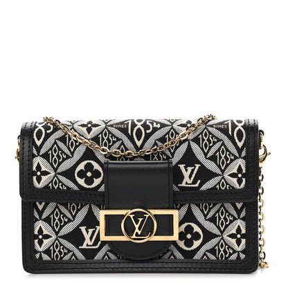 Louis Vuitton Jacquard Since 1854 Dauphine Chain Wallet Grey 1 of 8