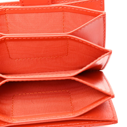 Christian Dior Patent Cannage Lady Dior 5-Gusset Card Holder Bright Orange 5 of 7