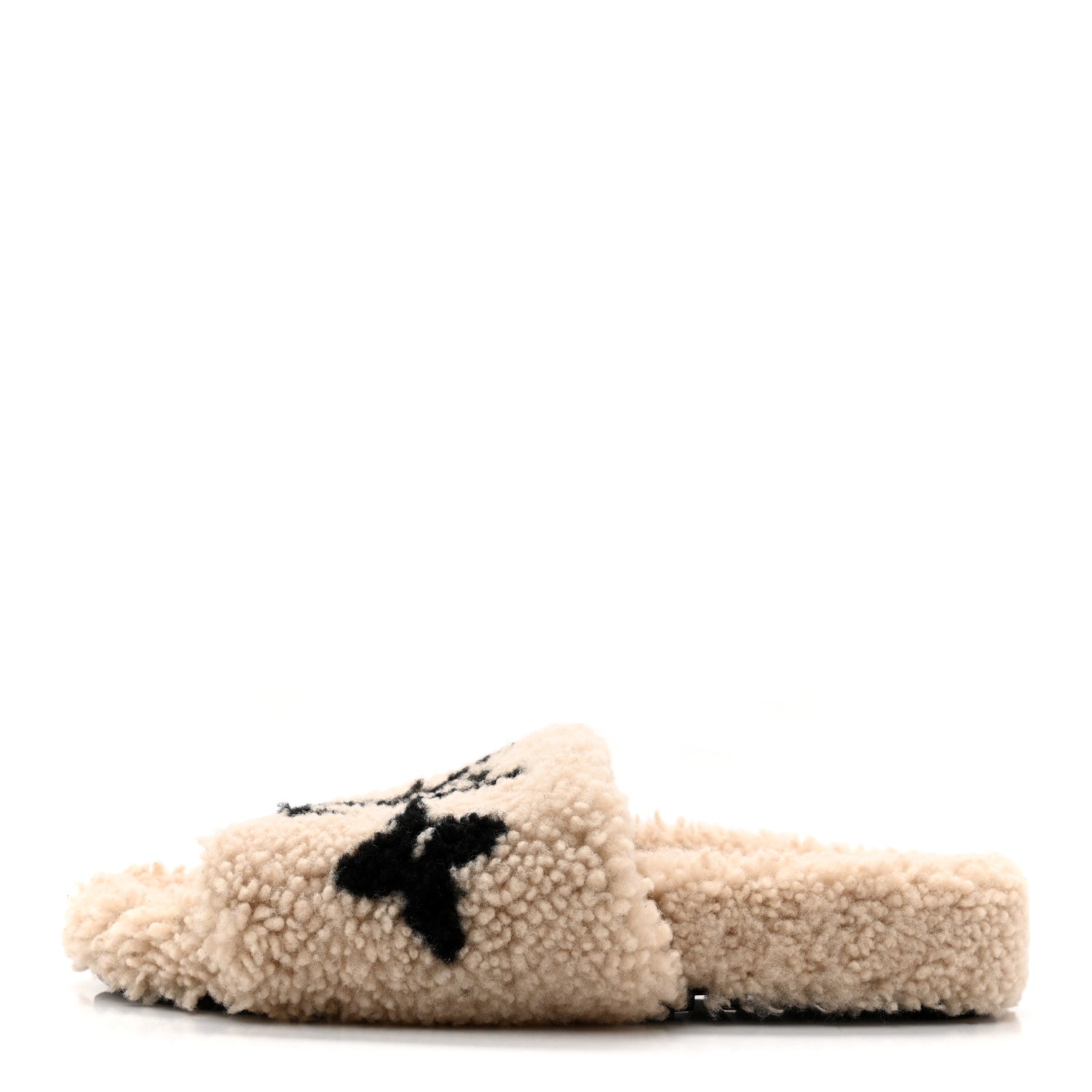 Louis Vuitton Shearling Bom Dia Flate Mules 38 Beige 1 of 11