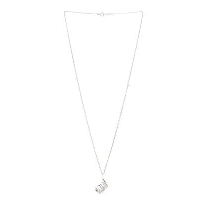 Tiffany Sterling Silver Crown Charm Necklace 3 of 5