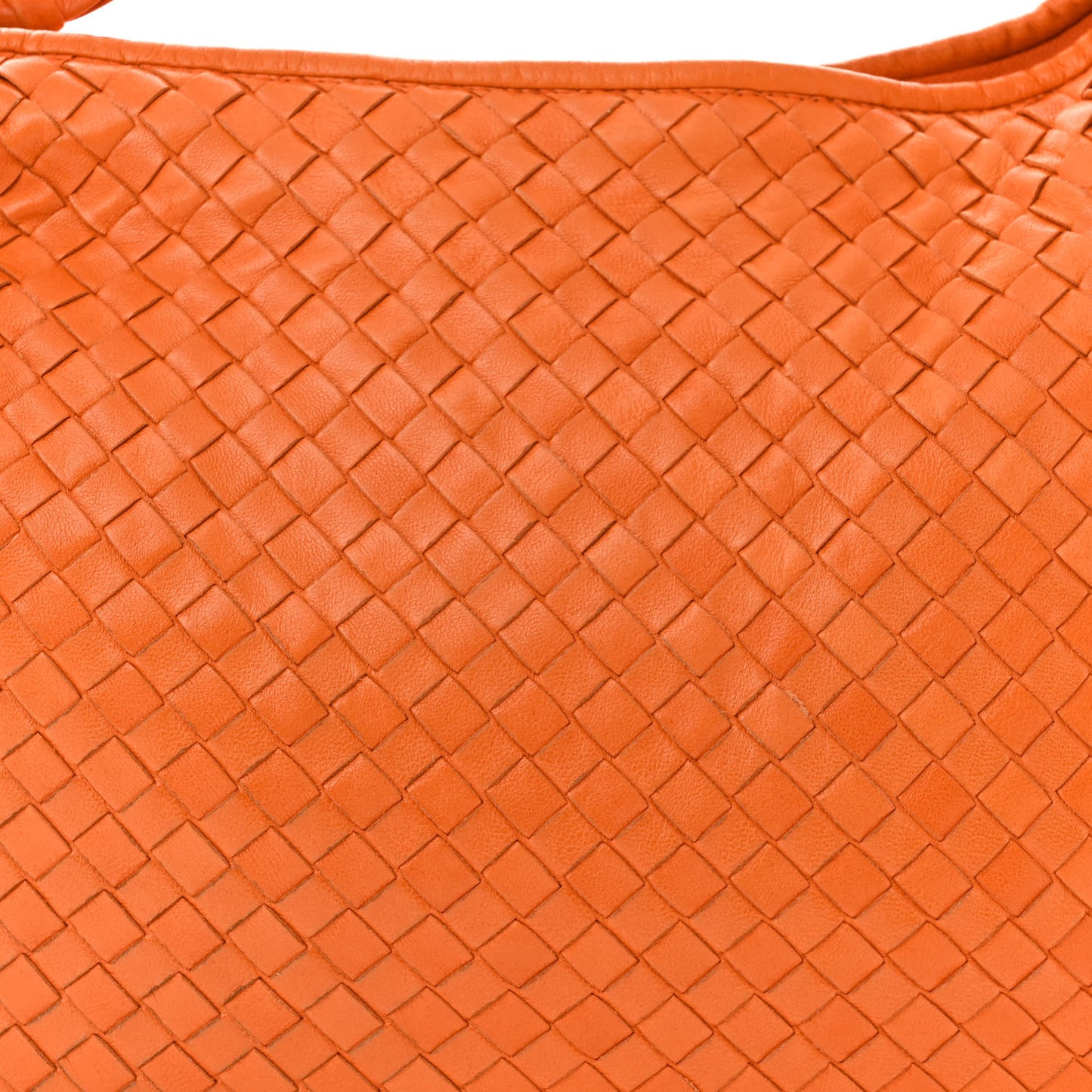 Nappa Intrecciato Medium Veneta Hobo Orange