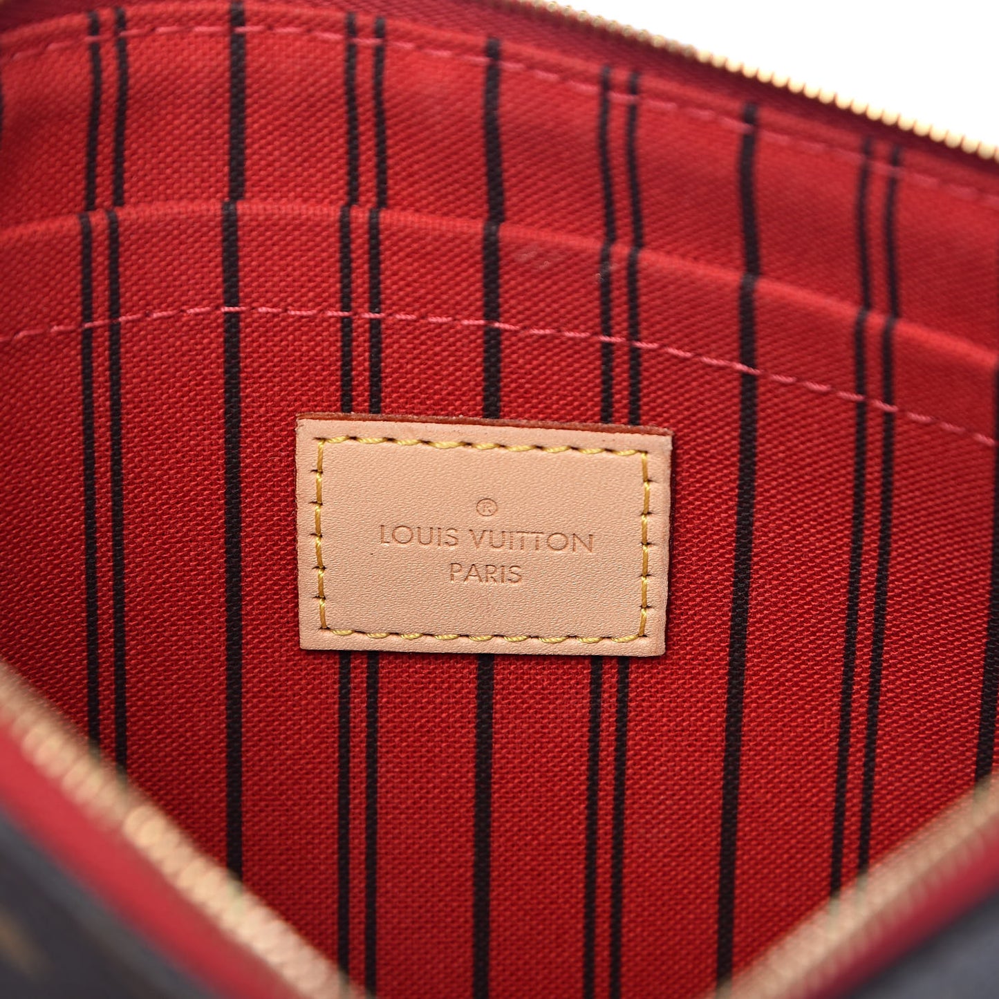 Monogram Neverfull MM GM Pochette Cherry