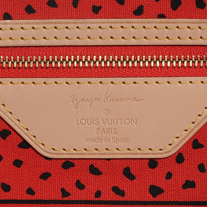 Louis Vuitton Monogram Kusama Waves Neverfull MM Red 6 of 7