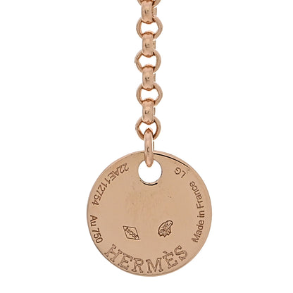 Hermes 18K Rose Gold Diamond PM Kelly Clochette Bracelet LG 3 of 4