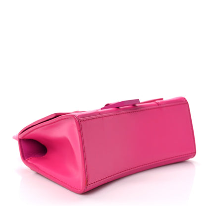 Balenciaga Shiny Box Calfskin Tonal B Hourglass Top Handle Bag XS Fuchsia 4 of 9