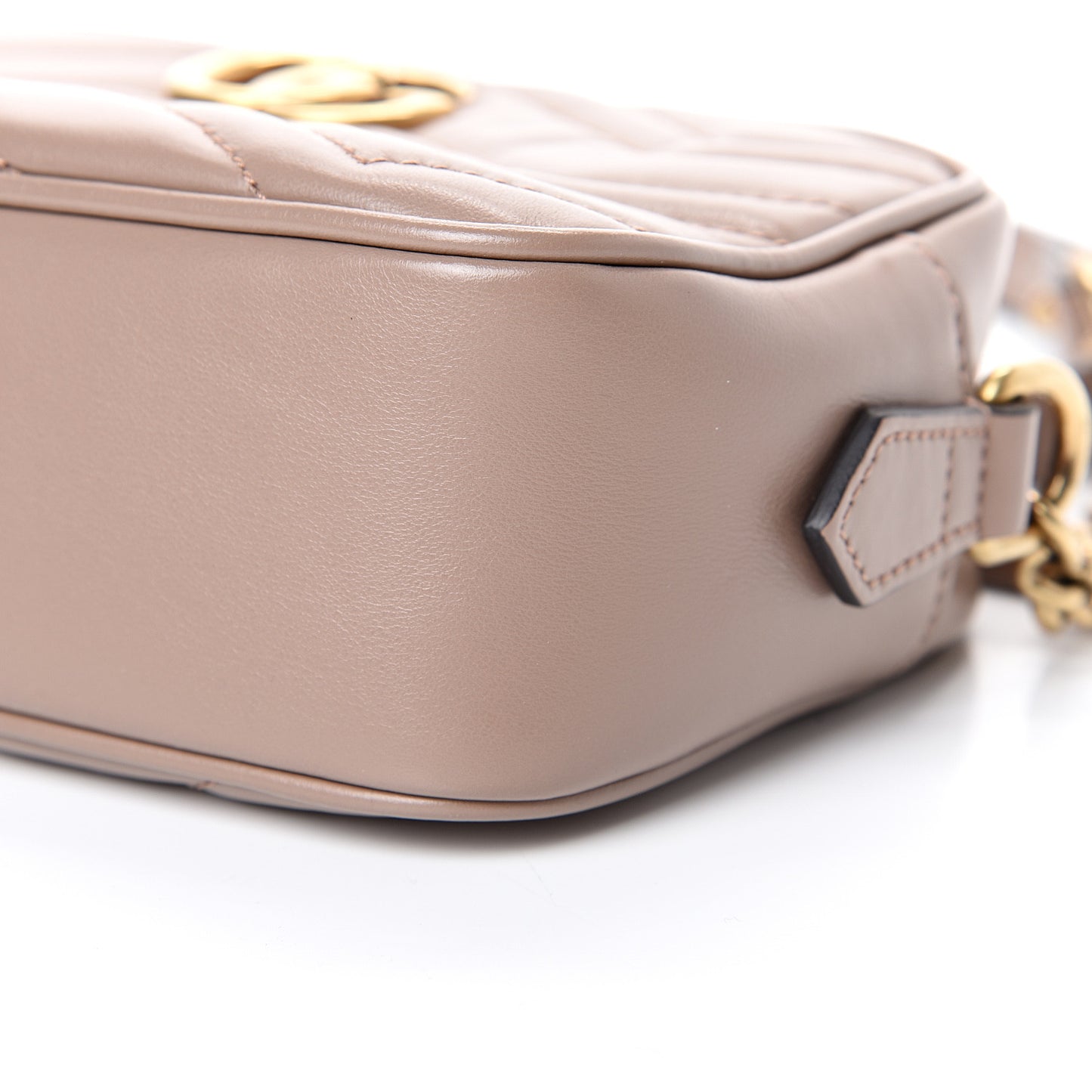 Calfskin Matelasse Mini GG Marmont Chain Shoulder Bag Porcelain Rose