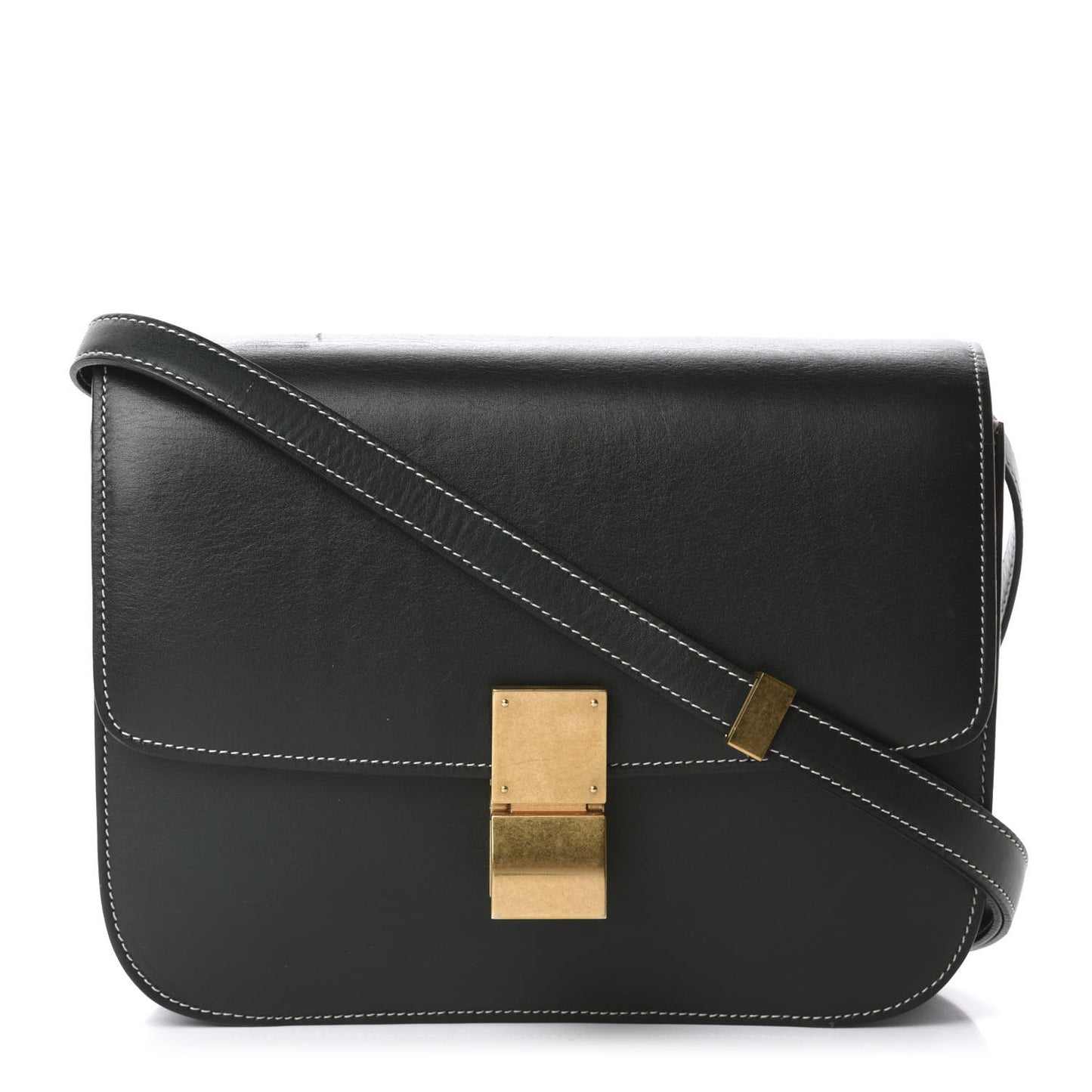 Box Calfskin Medium Classic Box Flap Bag Amazone