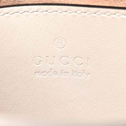 Gucci Calfskin Matelasse Mini GG Marmont Shoulder Bag White 7 of 11