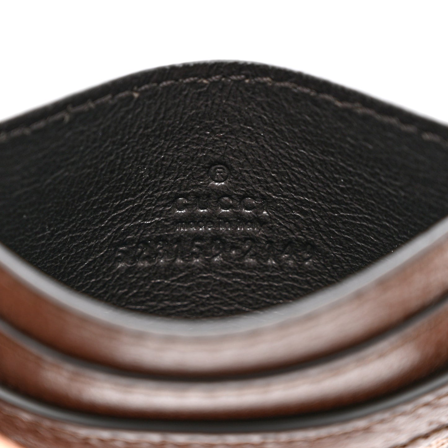 GG Supreme Monogram Ophidia Card Holder Brown