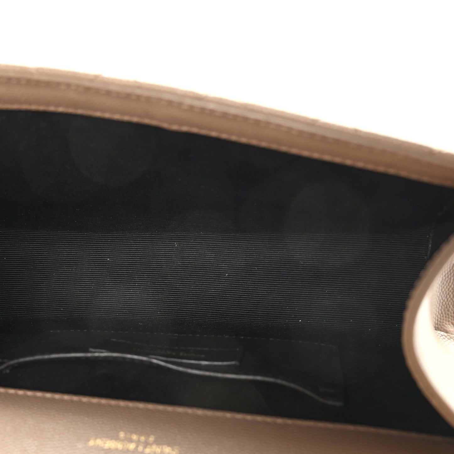 Grain De Poudre Textured Mixed Matelasse Triquilt Small Monogram Satchel Dark Beige