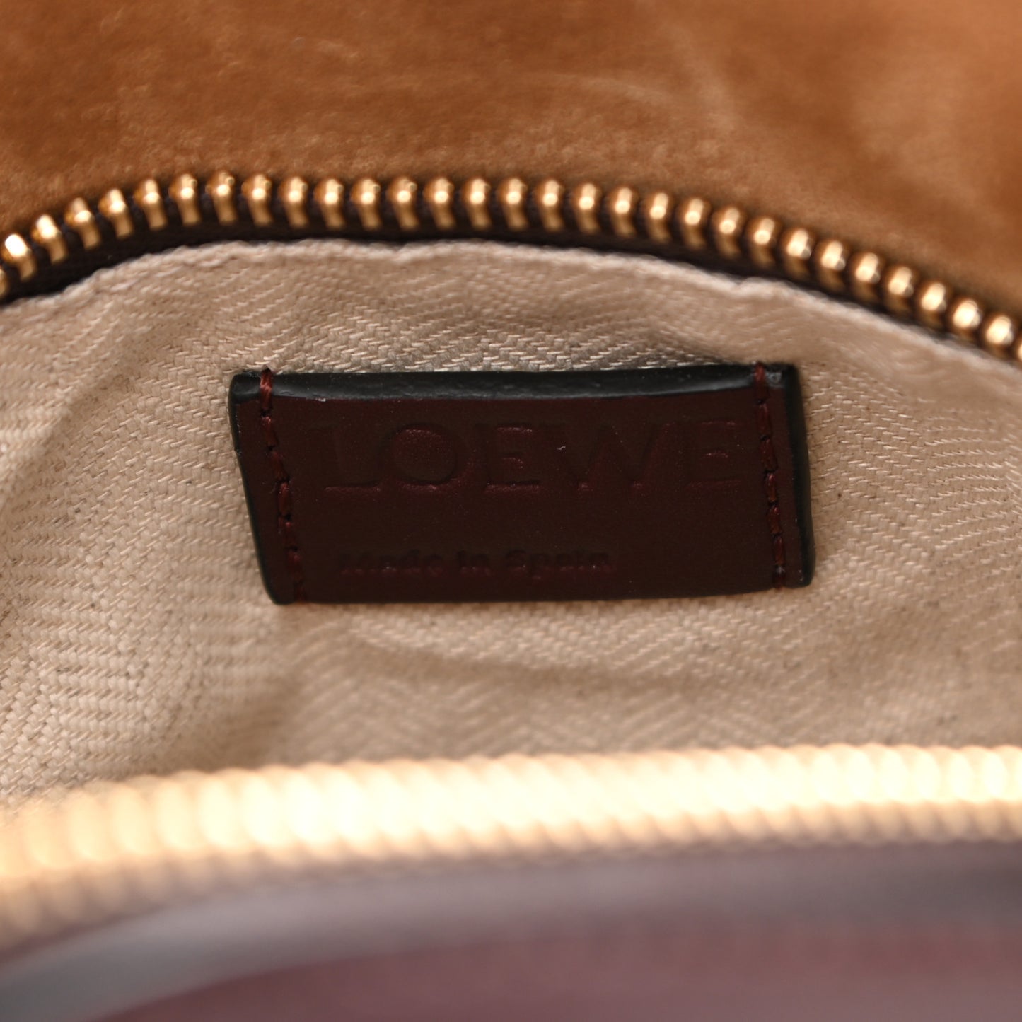 Calfskin Small Puzzle Edge Bag Black Prune Havana