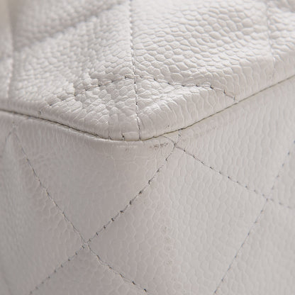 Chanel Caviar Quilted Jumbo Single Flap White 9 of 12