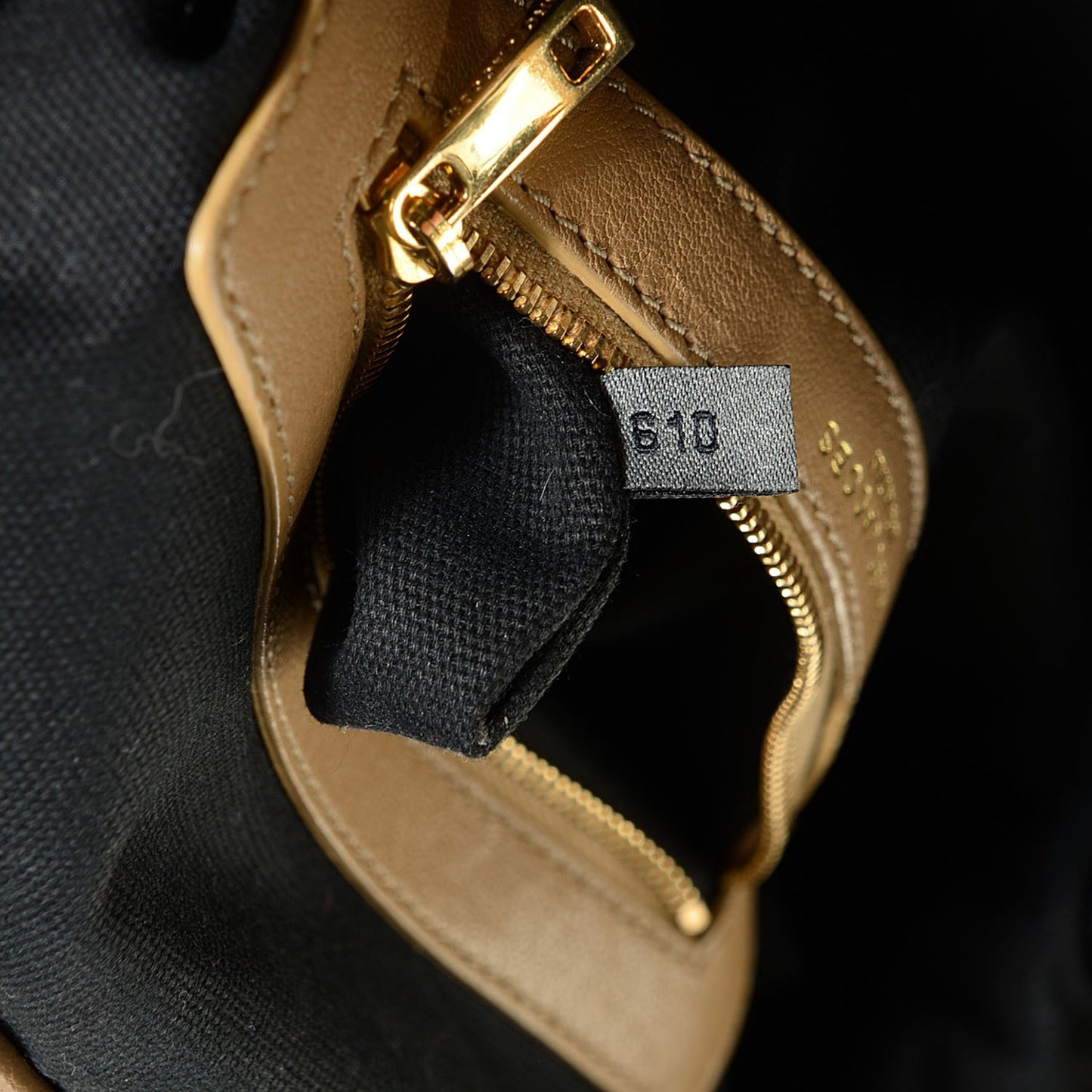 Calfskin Quilted Stam Camel