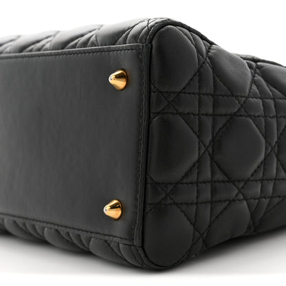 Christian Dior Lambskin Cannage Medium Lady Dior Black 10 of 12