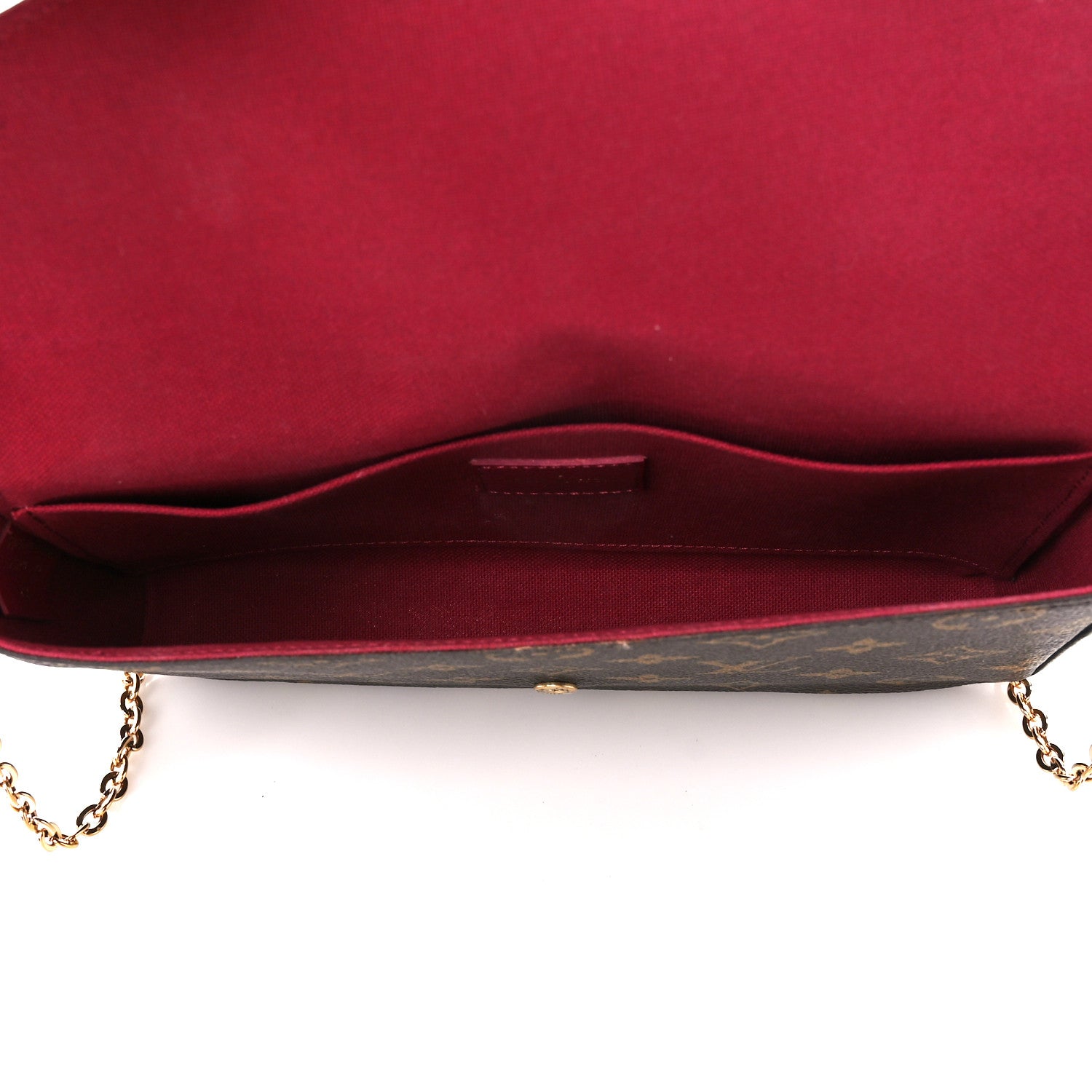 Louis Vuitton Monogram Pochette Felicie Chain Wallet Fuchsia 6 of 16