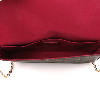 Louis Vuitton Monogram Pochette Felicie Chain Wallet Fuchsia 6 of 16