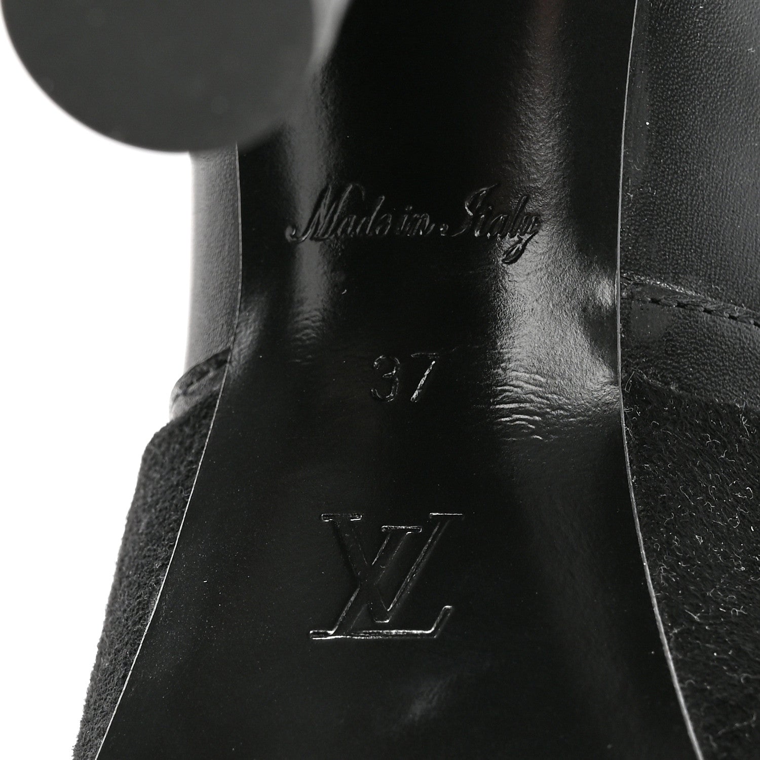 Louis Vuitton Suede Calfskin Monogram Podium Platform Ankle Boots 37 Black 7 of 14