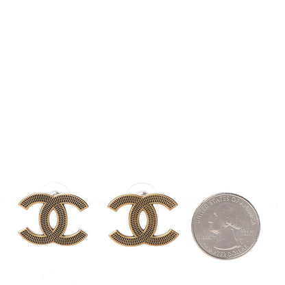 Chanel CC Chain Earrings Gold 2 of 5