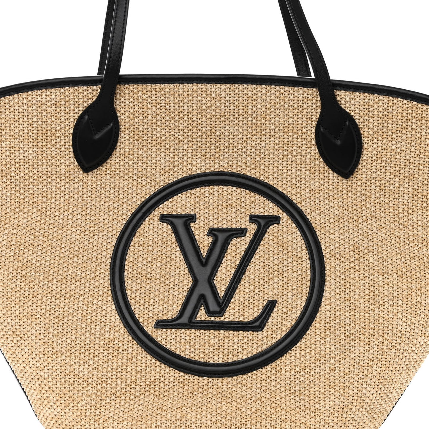 Raffia Saint Jacques Tote Black