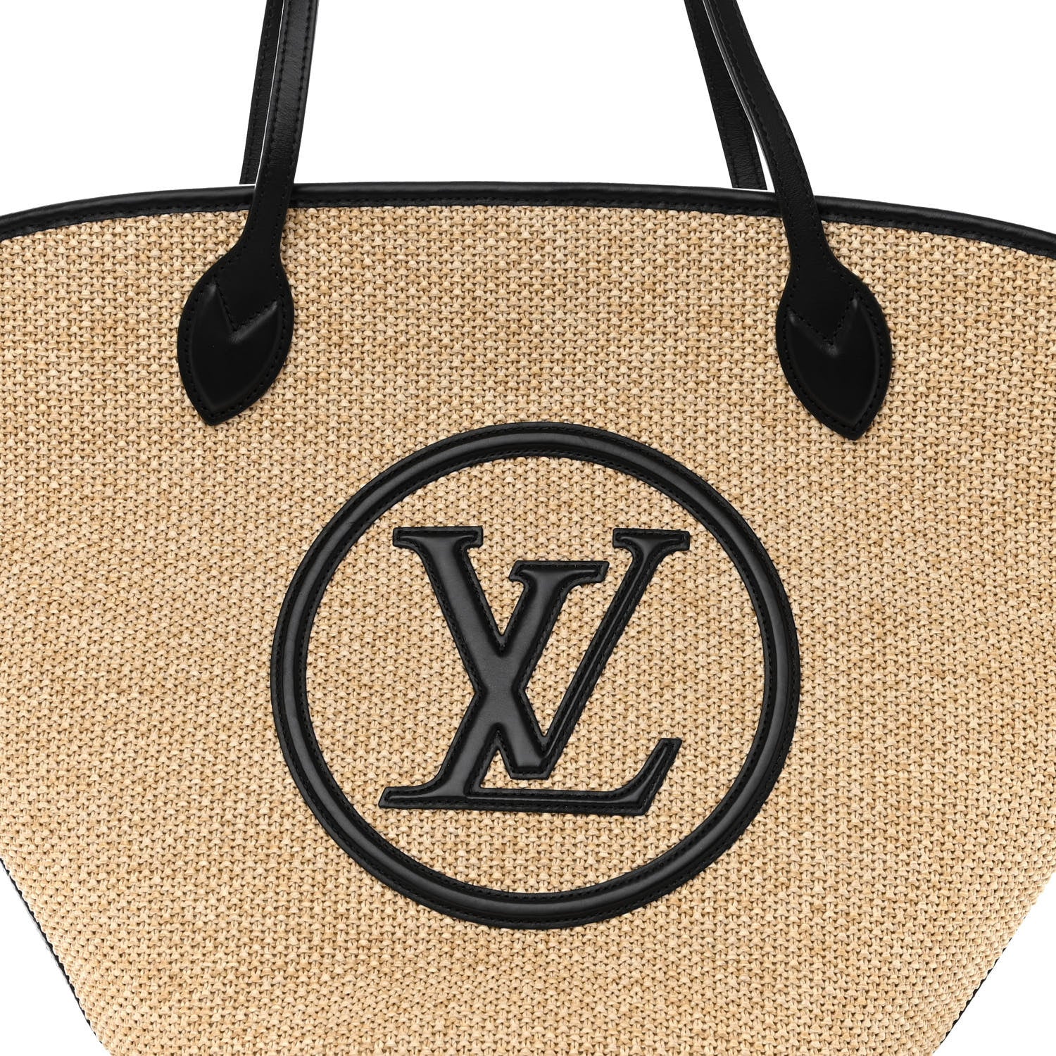 Louis Vuitton Raffia Saint Jacques Tote Black 7 of 9