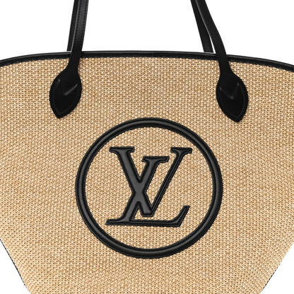 Louis Vuitton Raffia Saint Jacques Tote Black 7 of 9