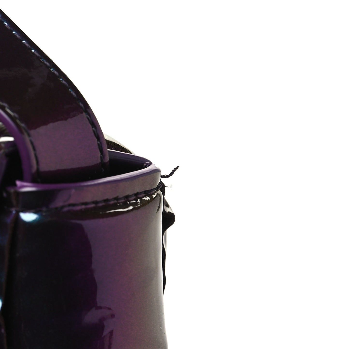 Glossy Nail Polish Nappa Maxi Intreccio Padded Cassette Crossbody Bag Holographic