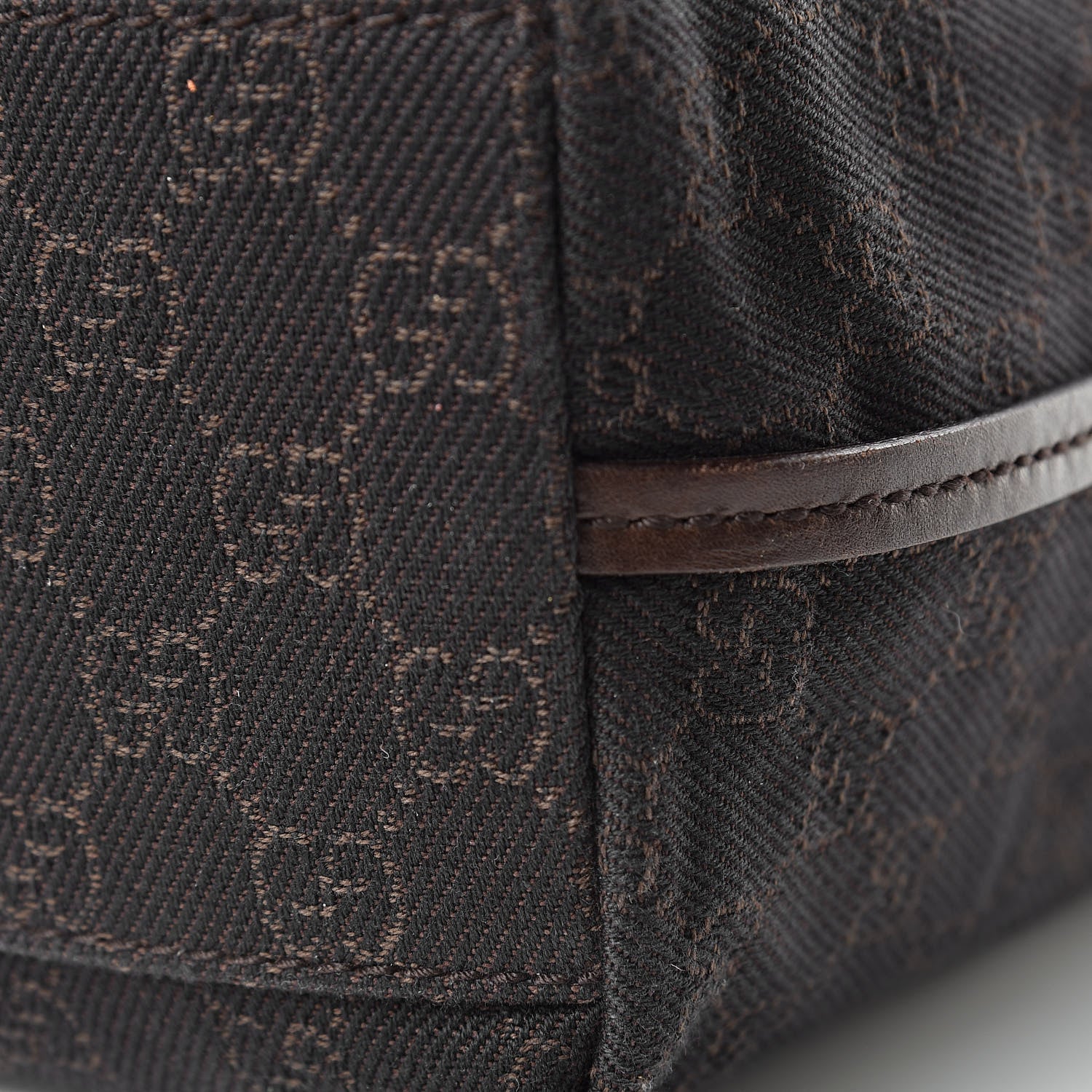 Gucci Denim Monogram Tote Dark Brown 12 of 12