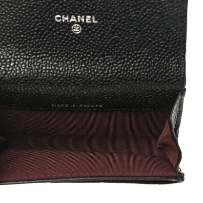 Chanel Caviar Quilted Flap Card Holder Wallet Black 5 of 12