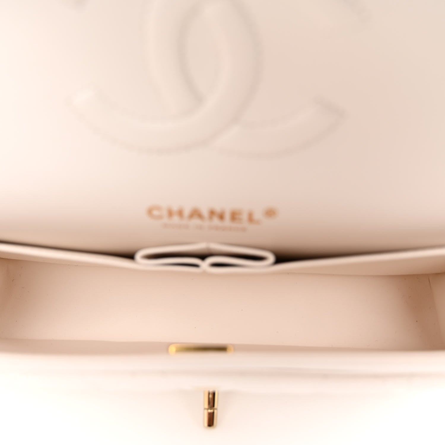 Chanel Caviar Quilted Medium Double Flap White 5 of 11