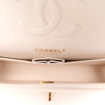 Chanel Caviar Quilted Medium Double Flap White 5 of 11