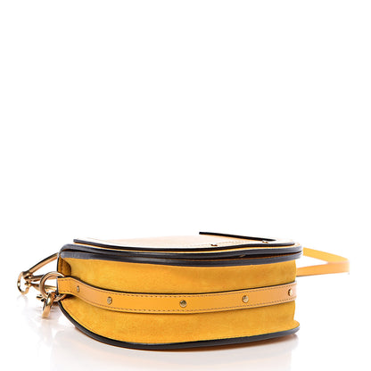 Chloe Calfskin Suede Small Nile Bracelet Bag Dusty Yellow 4 of 9