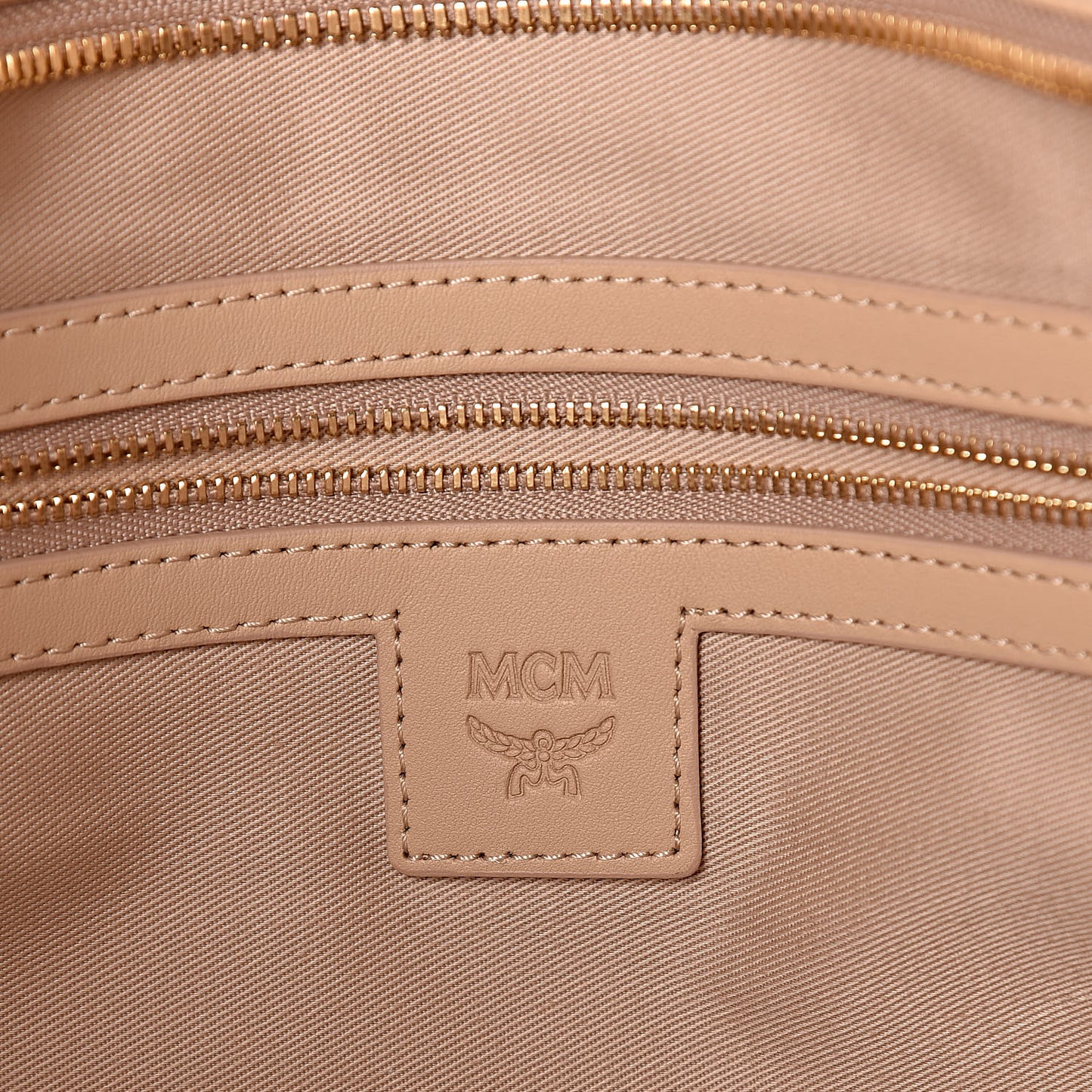 Visetos Striped Medium Anya Shopper Tote White Beige