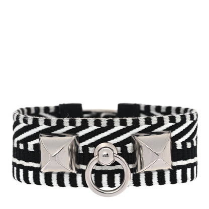 Hermes Toile Sombrero Rivale Cavale Bracelet T3 Black 1 of 8