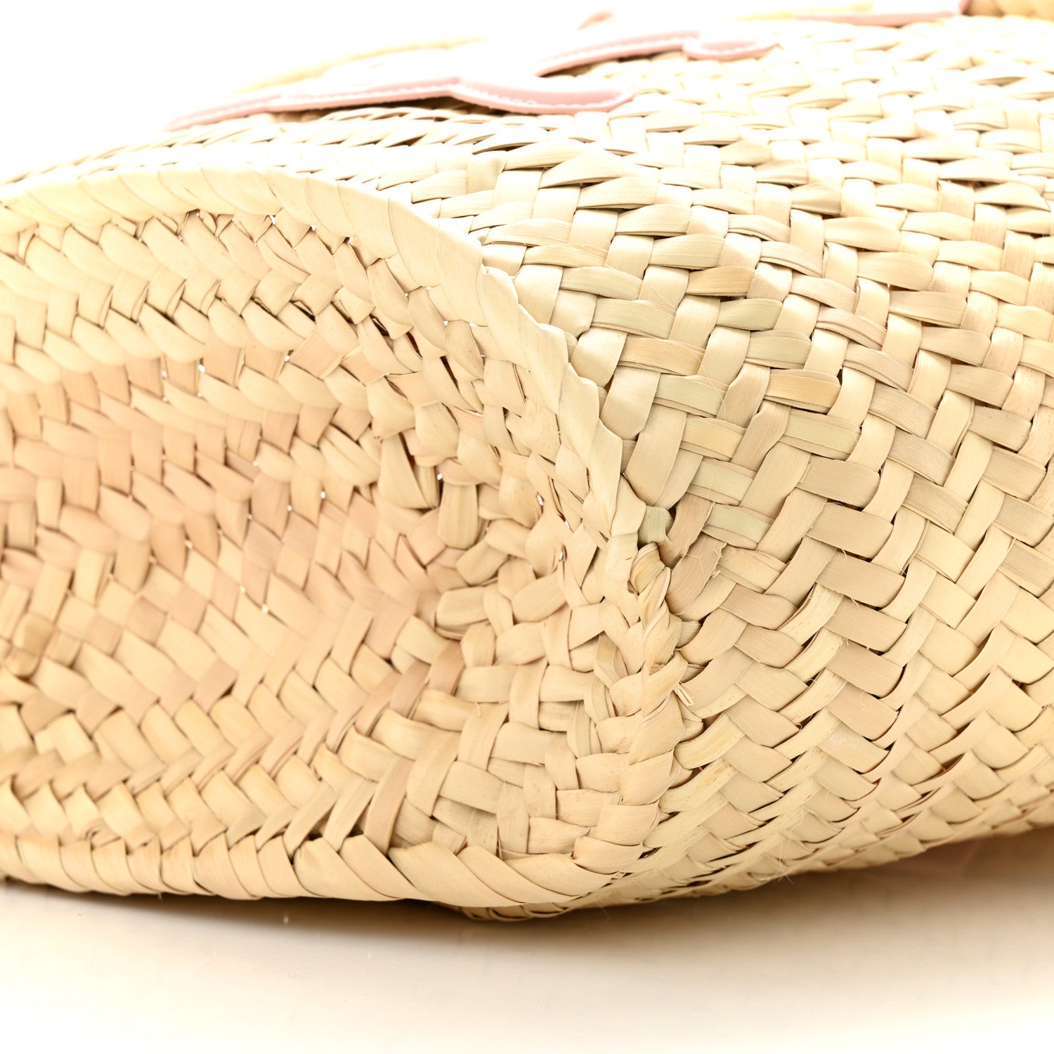 Celine Raffia Calfskin Triomphe Teen Panier Pink 9 of 10