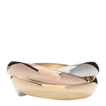 Cartier 18K Pink Yellow White Gold Classic Trinity Ring 49 4.75 3 of 5