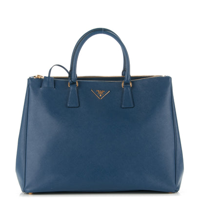 Prada Saffiano Lux Extra Large Galleria Double Zip Tote Bluette 1 of 7