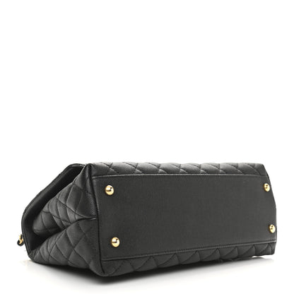 Chanel Caviar Lizard Quilted Small Coco Handle Flap Black 4 of 12